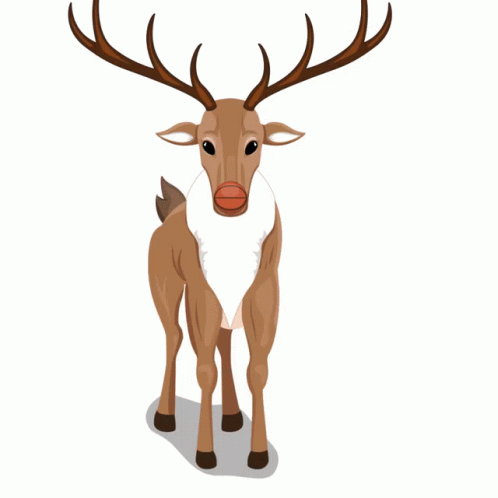 this is a 3d drawing of a deer