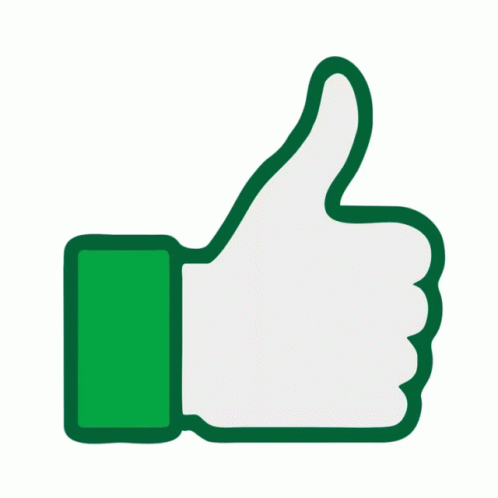 the thumbs up symbol is made from green and white paper