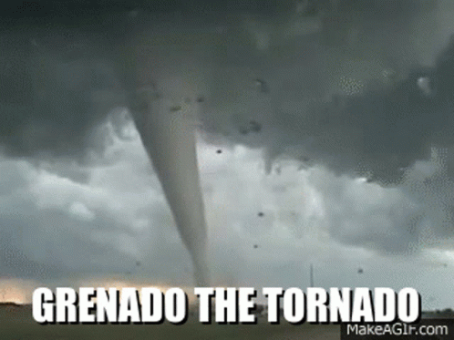 a tornado is pictured in the sky during a large storm