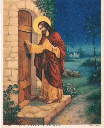 this is the image of jesus knocking a door