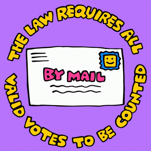a graphic depicting a mail that reads the law requires art by mail