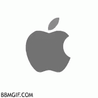 an apple logo on white background