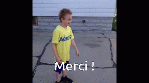 a  in his driveway has the word merci on it
