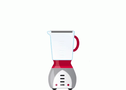 a blender sitting on top of a white surface