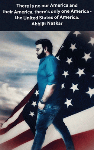 an image of the man and his american flag