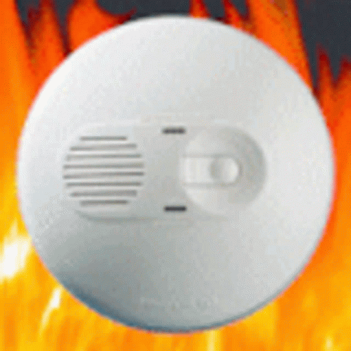 an overhead view of a smoke alarm system
