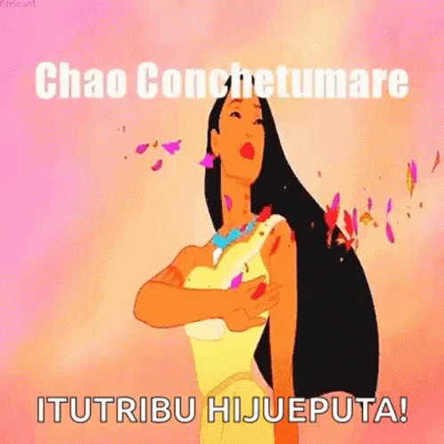 an animated avatar with the words, chao concetumaree turrihujjeputa