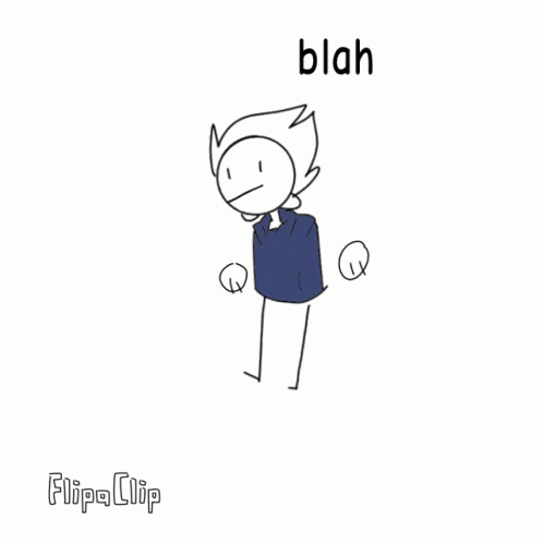 an illustration of a boy with the words'blah '