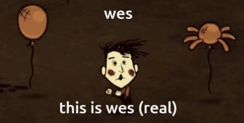 there is a animated character that has the text'wees '