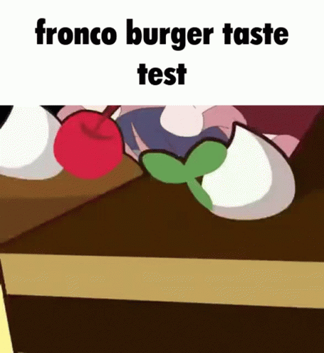 a sign that says ronco burger taste test