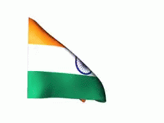an india and pakistan flag that is green and blue