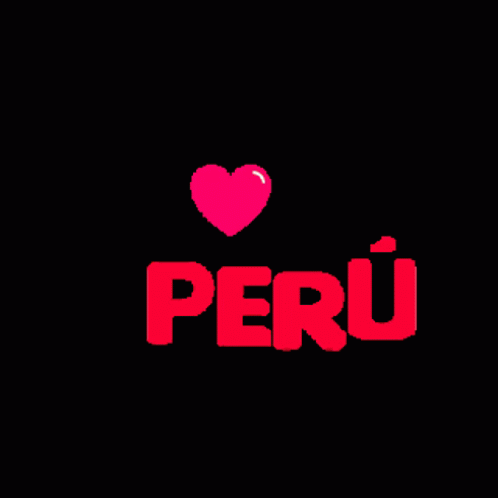the word peru in purple on a black background