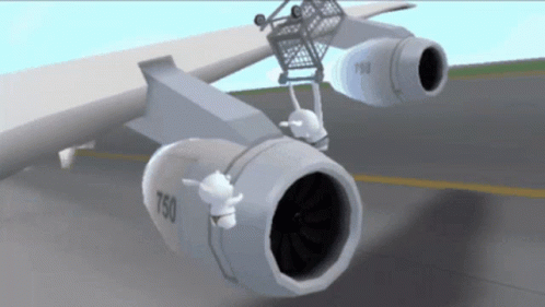 two large exhaust pipes mounted to the side of a plane