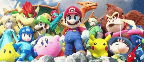 the mario and all other characters are together