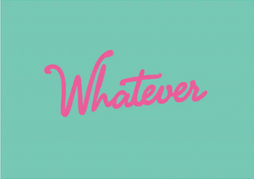 a green background with the word whatever in purple