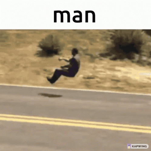 a man is in mid air and has his feet off the ground