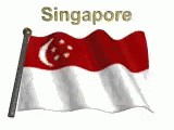 the singapore flag with the letter q below