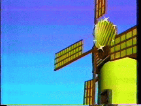 this is a computer picture of a windmill