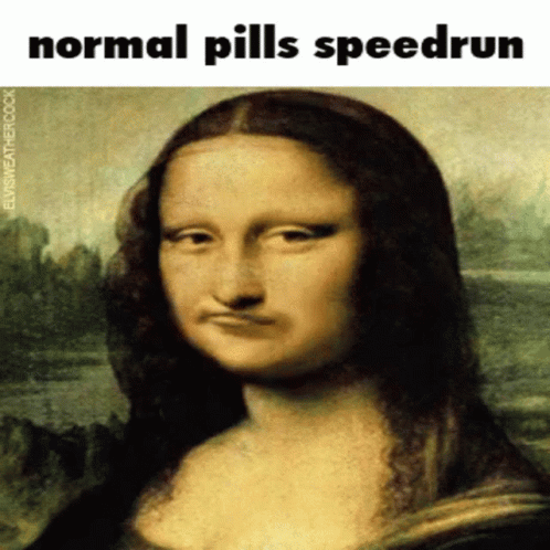 a painting with the words normal s speedrund