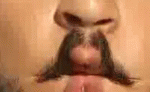 blurry image of a person's face on the mirror