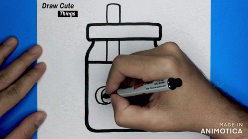 a person uses a pen to draw a picture