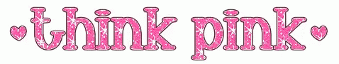 think pink letters with hearts in a heart