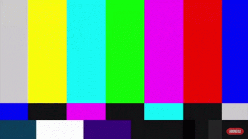 a tv test pattern with no signal bars