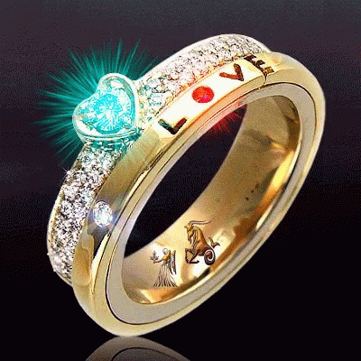 a wedding band with yellow sapphire in the center