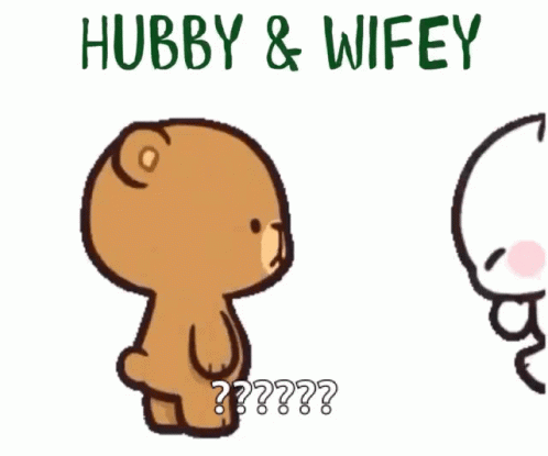 a cartoon depicts how to say humby and wife