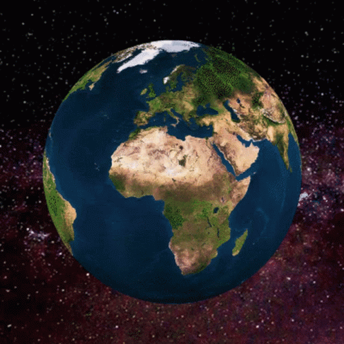 an image of the earth with stars around it