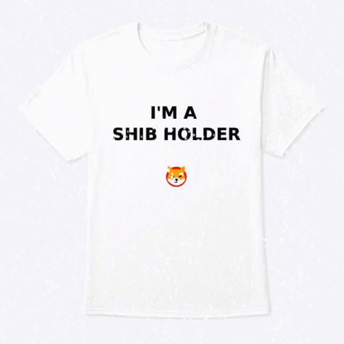 a t - shirt that reads, i'm a shib holder with a blue owl on it