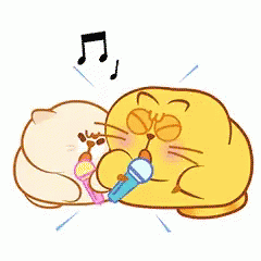 a cartoon animal sleeping with musical notes