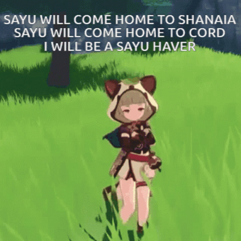 someone is holding soing in a field and it says, say we will come home to shanua say they are