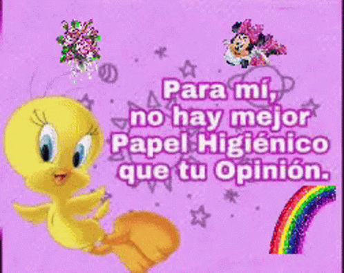 a screen s of an animated cartoon character, text reads para mi no hay meror paedi hijenicco que tu opinion