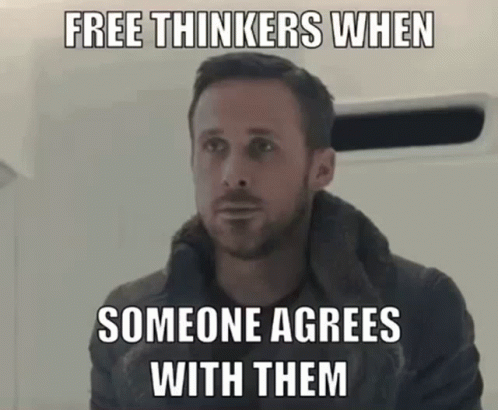 a man wearing a brown coat with the words free things when someone agrees