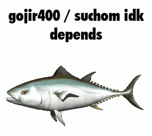 a poster with an image of a tuna and the words gojir