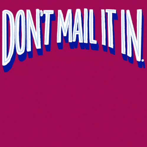a large don't mail sign painted on to of a purple background