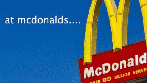 an advertit for mcdonalds at mcdonalds with an image of a flying bird and the logo