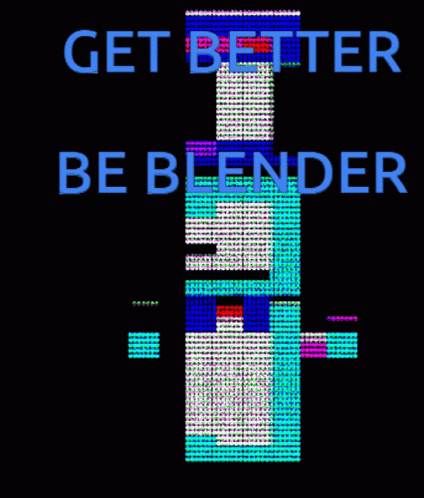 an old school computer message about being blender