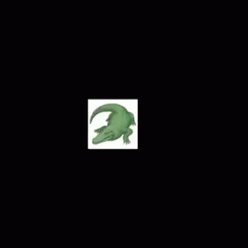 a green dragon on a black background