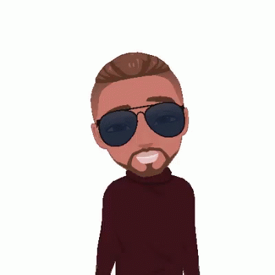 a cartoon image of a person with sunglasses