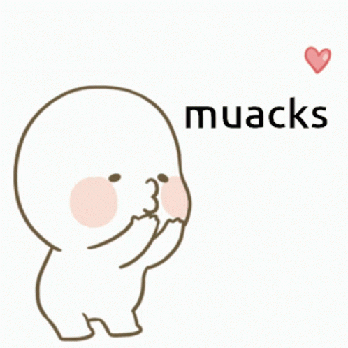 a drawing of a person saying muacks