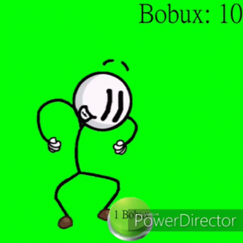the animation character with a green background says, bouxx 10