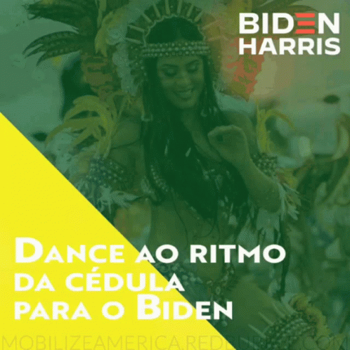 a poster that reads dance ao rimo da cedula para o biden