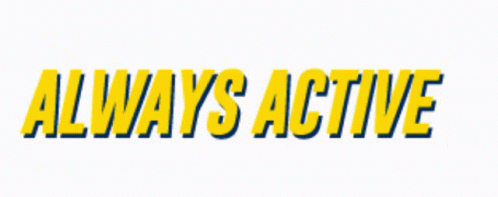 a logo for a game called always's active