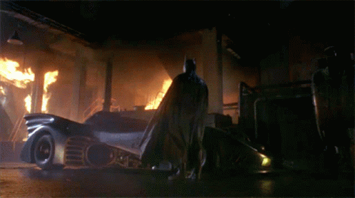 a batman bat in a futuristic vehicle in a movie scene