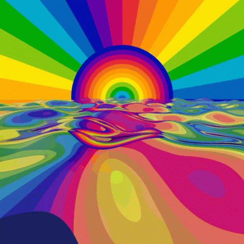 a psychedelic image that depicts light and waves