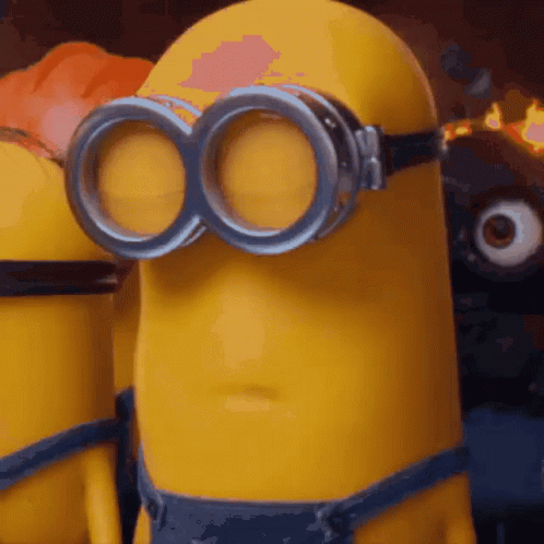 two blue characters from the animated movie minions