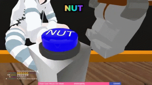 an animated character with a nut in the hand