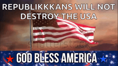 an image of the american flag and text on the image